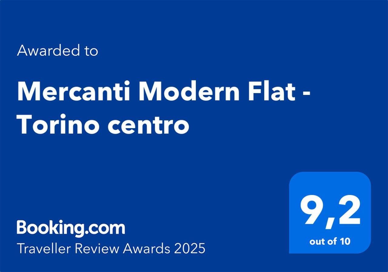 Mercanti Modern Flat - Balcony - Torino Centro Esterno foto